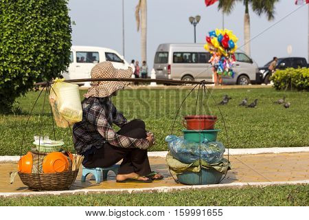 Street Seller Street In Phnom Phen