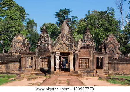 Prasat Ta Prohm landmark in Siem Reap Cambodia.