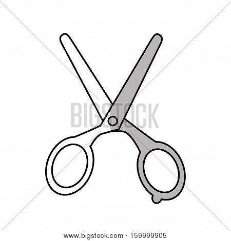 Scissor icon. Tool instrument cut object and  utensil theme. Isolated design. Vector illustration