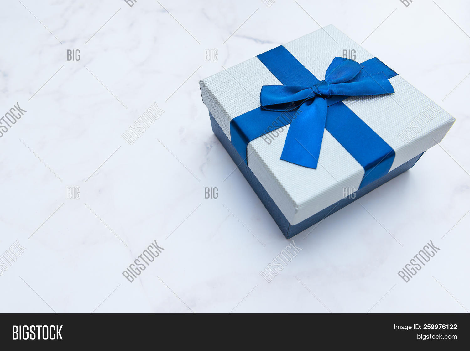 White Blue Gift Box Image & Photo (Free Trial) | Bigstock