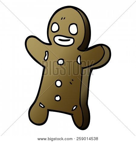 cartoon doodle gingerbread man