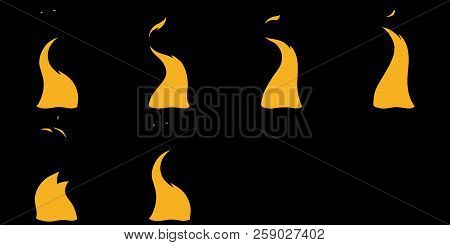 Sprite Sheets Fire Loop. Ready For Games Or Cartoon.