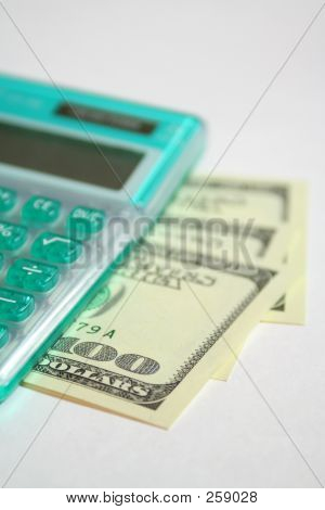 Calculatrice verte avec Dollars2