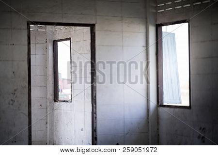 Abandoned Building And Low Light Concept. Nobody.