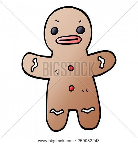 cartoon doodle gingerbread man