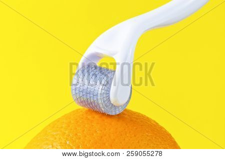 Derma Roller For Medical Micro Needling Therapy. Tool Also Known As: Derma Roller, Mesoroller, Meso-