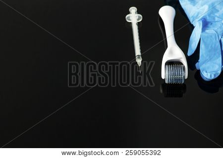 Derma Roller For Medical Micro Needling Therapy. Tool Also Known As: Derma Roller, Mesoroller, Meso-
