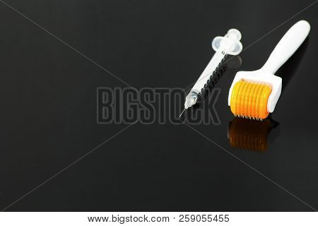 Derma Roller For Medical Micro Needling Therapy. Tool Also Known As: Derma Roller, Mesoroller, Meso-