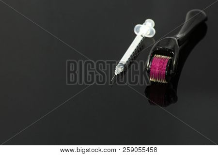 Derma Roller For Medical Micro Needling Therapy. Tool Also Known As: Derma Roller, Mesoroller, Meso-