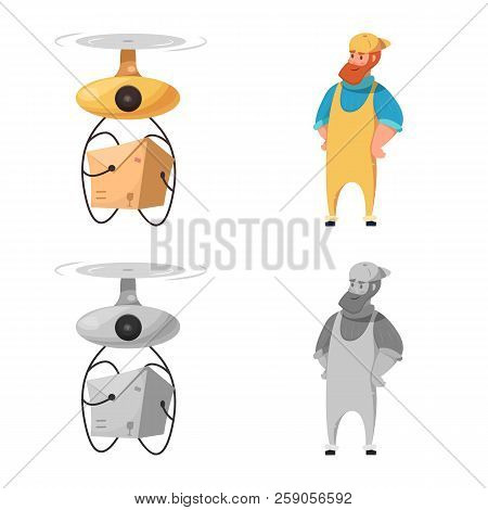 Vector Illustration Of Goods And Cargo Symbol. Set Of Goods And Warehouse Stock Vector Illustration.