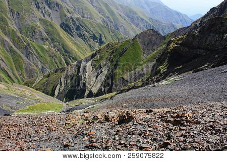 Azerbaijan, Gabala, Caucasian Mountains, Beautiful Scenery From A Height