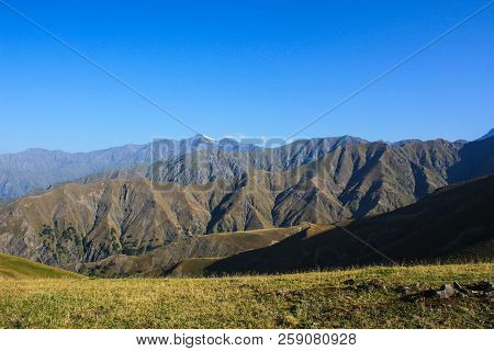 Azerbaijan, Gabala, Caucasian Mountains, Beautiful Scenery From A Height