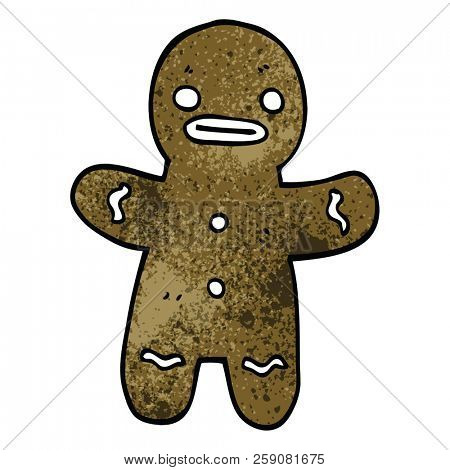 cartoon doodle gingerbread man