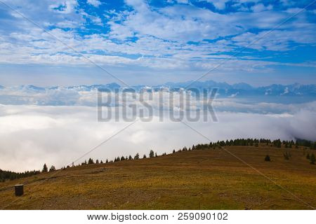 Autumn Scenery In Ski Resort In Carnic Apls,  Austria.