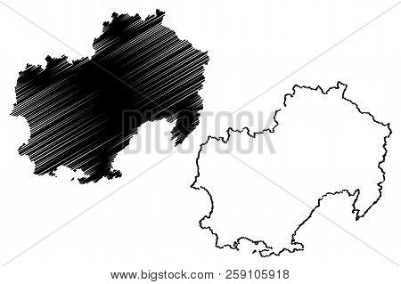 Magadan Oblast (russia, Subjects Of The Russian Federation, Oblasts Of Russia) Map Vector Illustrati