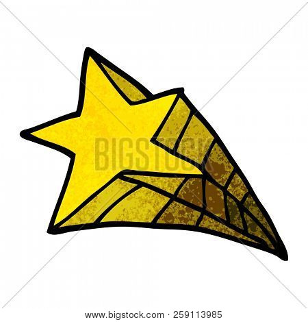 cartoon doodle shooting star