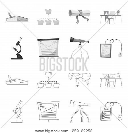 Vector Design Of Education And Learning Symbol. Set Of Education And School Stock Symbol For Web.