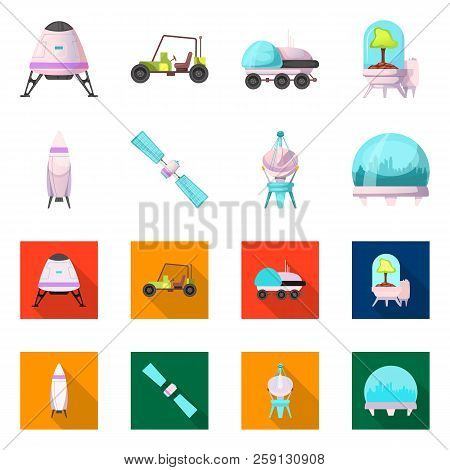 Vector Design Of Mars And Space Icon. Set Of Mars And Planet Vector Icon For Stock.