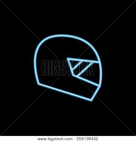 Helmet Icon Neon Vector \u0026 Photo (Free 