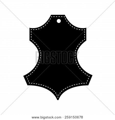 Natural Leather Icom. Vector Illustration, Black And White