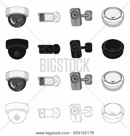 Vector Design Of Cctv And Camera Logo. Collection Of Cctv And System Stock Vector Illustration.