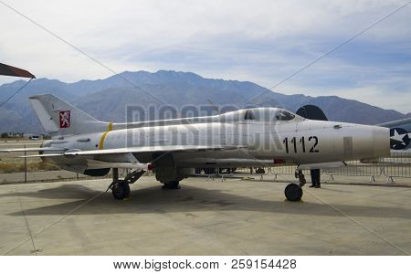 Palm Springs, Usa - April 7, 2018: Mig 21 In Palm Springs Air Museum Palm Springs, Riverside County,
