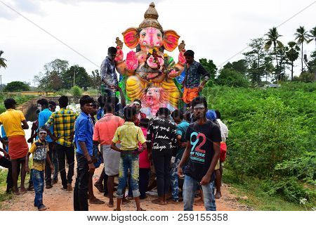 Anaipatti, Tamilnadu - India - September 15 2018: Ganesha Chaturthi