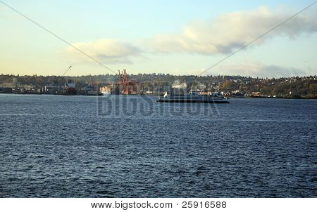 containerskibe Angiv elliot bay i seattle washington