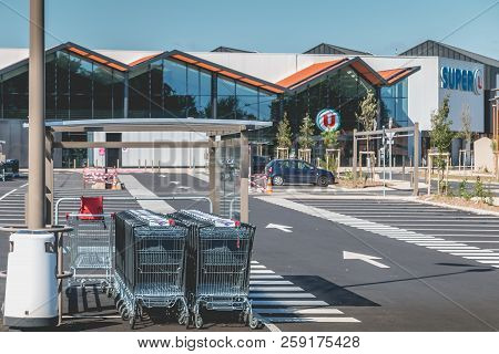 View Of The Entrance Of A Super U Store