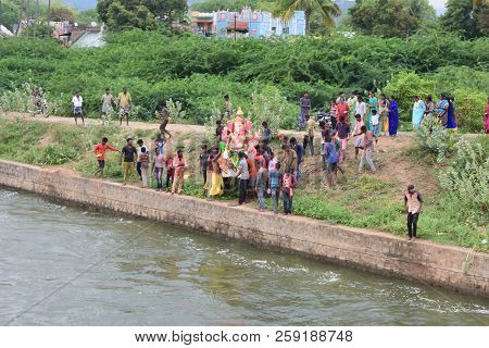 Anaipatti, Tamilnadu - India - September 15 2018: Ganesh Chaturthi Celebrations In