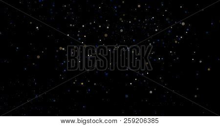 Flying Dust Particles On A Black Background