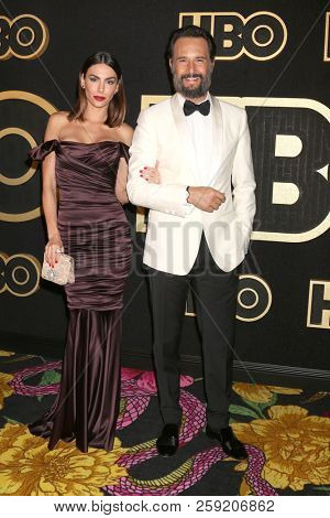 LOS ANGELES - SEP 17:  Mel Fronckowiak, Rodrigo Santoro at the HBO Emmy After Party - 2018 at the Pacific Design Center on September 17, 2018 in West Hollywood, CA