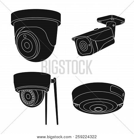 Vector Design Of Cctv And Camera Logo. Set Of Cctv And System Vector Icon For Stock.