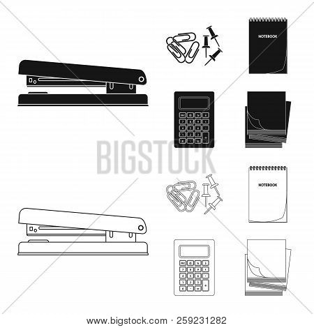 Vector Illustration Of Office And Supply Icon. Set Of Office And School Stock Vector Illustration.