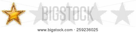 Five Stars Voting - First Golden Star - 1, 1th - One Point Recension, Rating - Assessment Of Value F