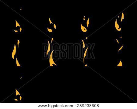 Sprite Sheets Fire Loop. Ready For Games Or Cartoon.