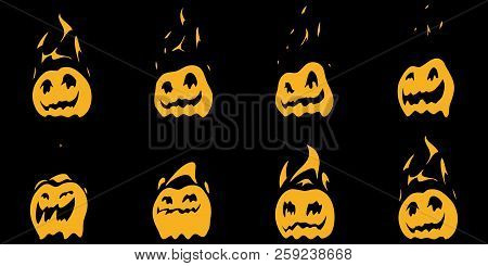 Sprite Sheets Fire Loop. Ready For Games Or Cartoon.