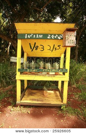 Pineapples for sale at a hawaiin 
