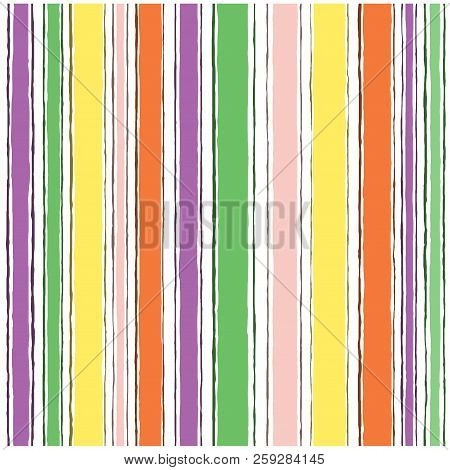 Seamless Pattern With Stripes, Fabric Texture, Wallpaper. Vector Illustration.