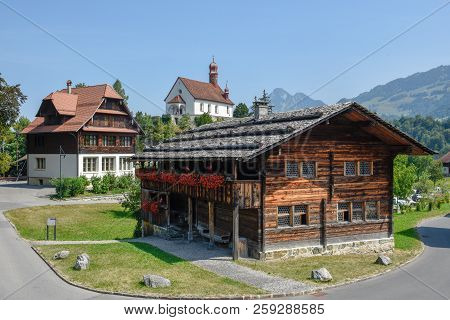 The Village Of Flüeli-ranft  On The Swiss Alps