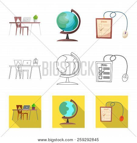 Vector Design Of Education And Learning Logo. Set Of Education And School Vector Icon For Stock.