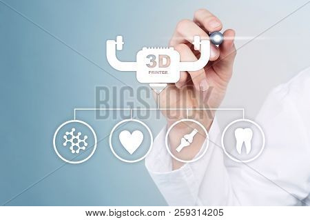 3d Printing In Modern Medical Technology. Bioprinting, Prosthetics.
