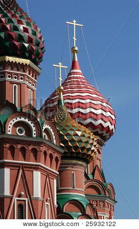 Slavná ulice Vasila Blaženého na Rudém náměstí v Moskvě, Rusko