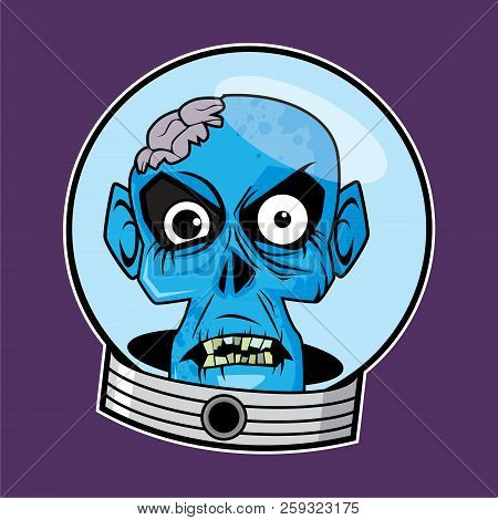 Zombie Head Character Design With Various Themes