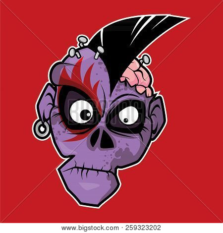 Zombie Head Character Design With Various Themes