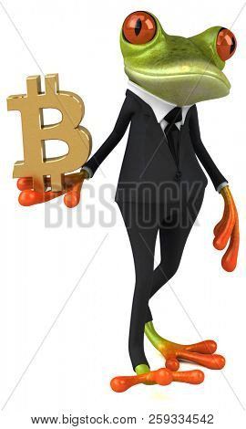 Fun frog - 3D Illustration