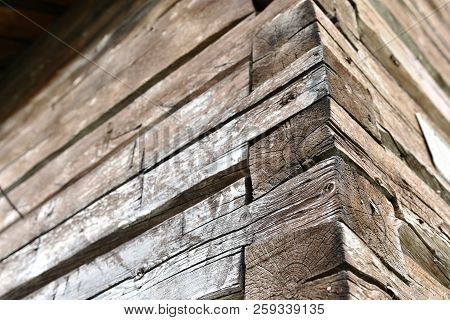 An Abstract Image Of Wooden Dovetail Joints.