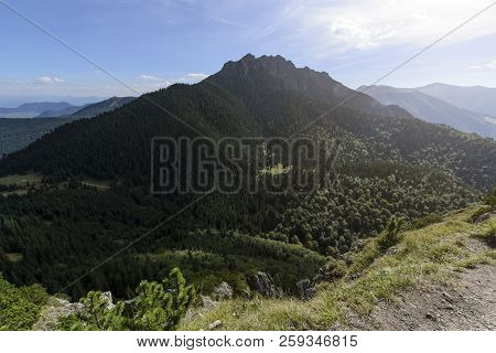 Great (big) Rozsutec Hill, View From The Little Rozsutec Hill In Sunny Day, Slovakia.