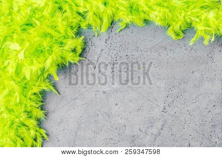 Colorful Frame With Party Items On Grey Background.carnival Conzept