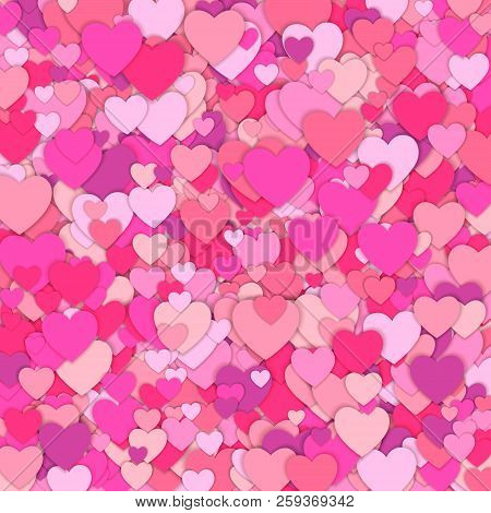 Valentines Day Background. Confetti Hearts Petals Falling. Background Of Colorful Hearts. Love Conce